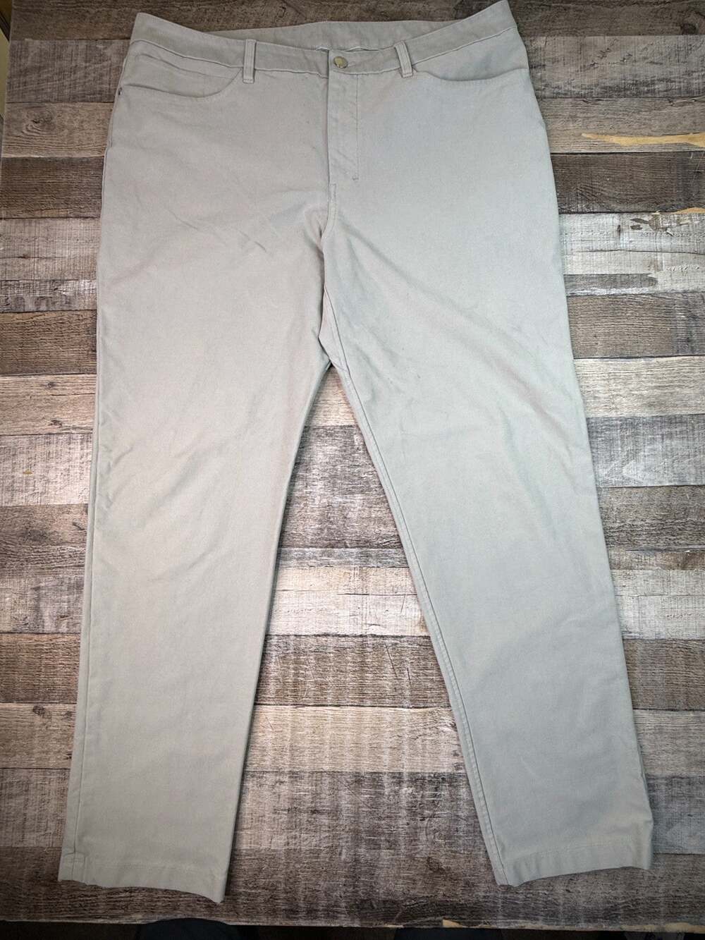 Lululemon ABC Classic Fit 5 Pocket Pants Mens 38x31 Gray Utilitech Flaws LM5AQJS